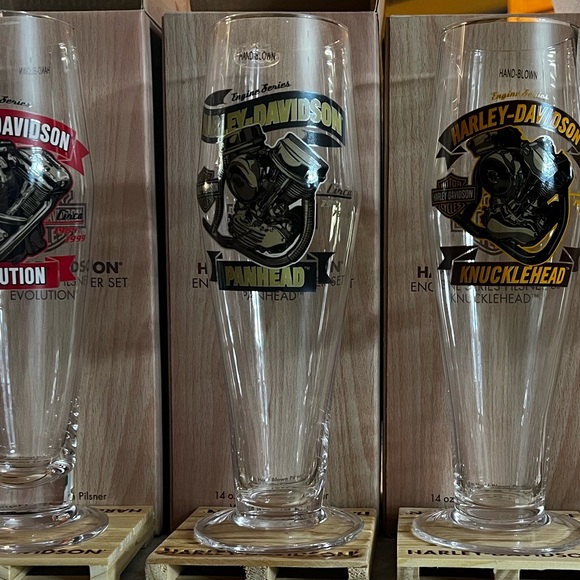 Harley Davidson Pilsner glasses - Picture 3 of 5
